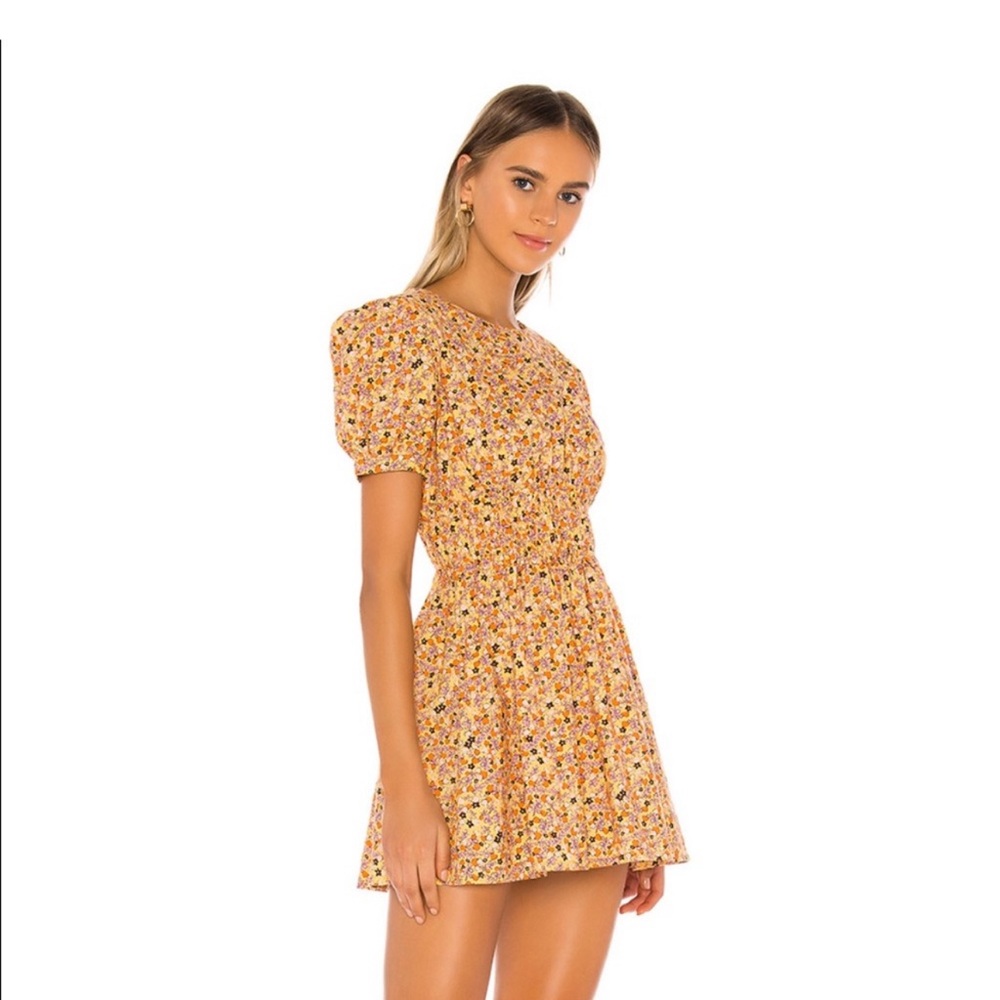 Free People Yellow Floral Dress